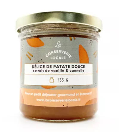 Confiture « délice patate douce extrait de vanille & cannelle BIO 165 g