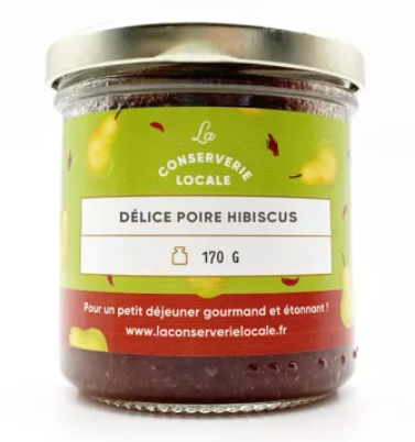 Confiture « délice poire hibiscus » 170 g