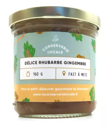 Confiture « délice rhubarbe gingembre » 160 g