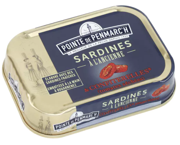 Sardines à l’ancienne à l’huile d’olive et confiterelles 115 g